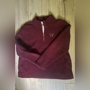 Burgundy Sequin sherpa